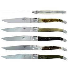 Forge de Laguiole Tafel-/Steakmesser Animalia, Hochglanz poliert, 6er-Set