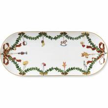 Royal Copenhagen Star Fluted Christmas Stollenplatte, oval