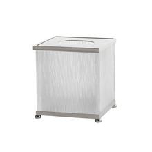 Cristal et Bronze Bambou square tissue box, chrome