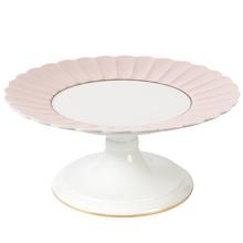 Augarten Wien Melone Kuchenplatte auf Fuß, Cremerosa