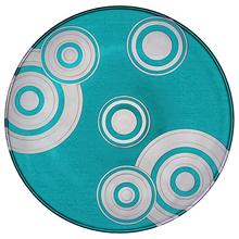 Artel Saturn crystal glass plates, peacock