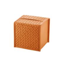Riviere Milano tissue-box cover, square, orange