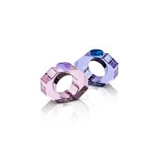 Reflections Copenhagen Shelby napkin rings, set of 2, pink & purple