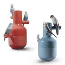 Lladró Parrot Parade vases