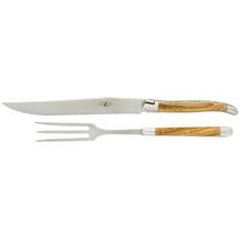 Forge de Laguiole Tranchierbesteck Olivenholz, satiniert