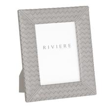Riviere Milano leather frame, grey, photo size 18 x 24 cm (7'' x 9.5'')