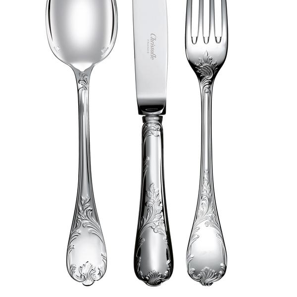 Christofle Marly デザートスプーンとフォーク Christofle Marly cutlery, silverplated | artedona.