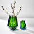 Moser Pear vases, aquamarine/reseda