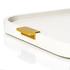 GioBagnara Puccini rectangular trays, with brass handles, off white