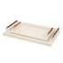 Riviere Lacquered trays in ivory with bamboo handles