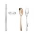 Christofle Mood Asia Precious 24-piece silverplated cutlery set in copper-coloured egg case