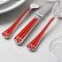 Christofle Talisman cutlery, silverplated, red