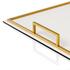 GioBagnara Defile rectangular trays, with brass handles, off white