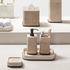 GioBagnara Polo bathroom accessories, bronze & travertine
