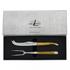 Forge de Laguiole Olive wood cheese knife and fork, satin finish - Picture2