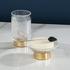 Cristal et Bronze Infini bathroom accessories, gold