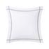 Yves Delorme Athena bed linen, platinum on white