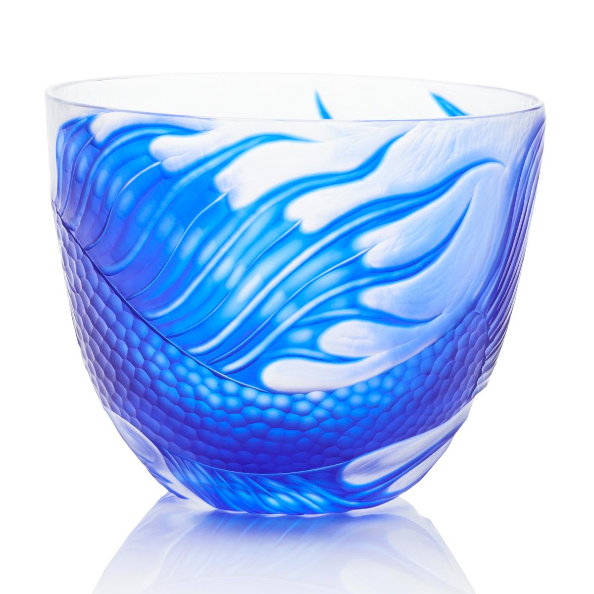 Rotter Glas Siamese Fighting Fish bowl, blue