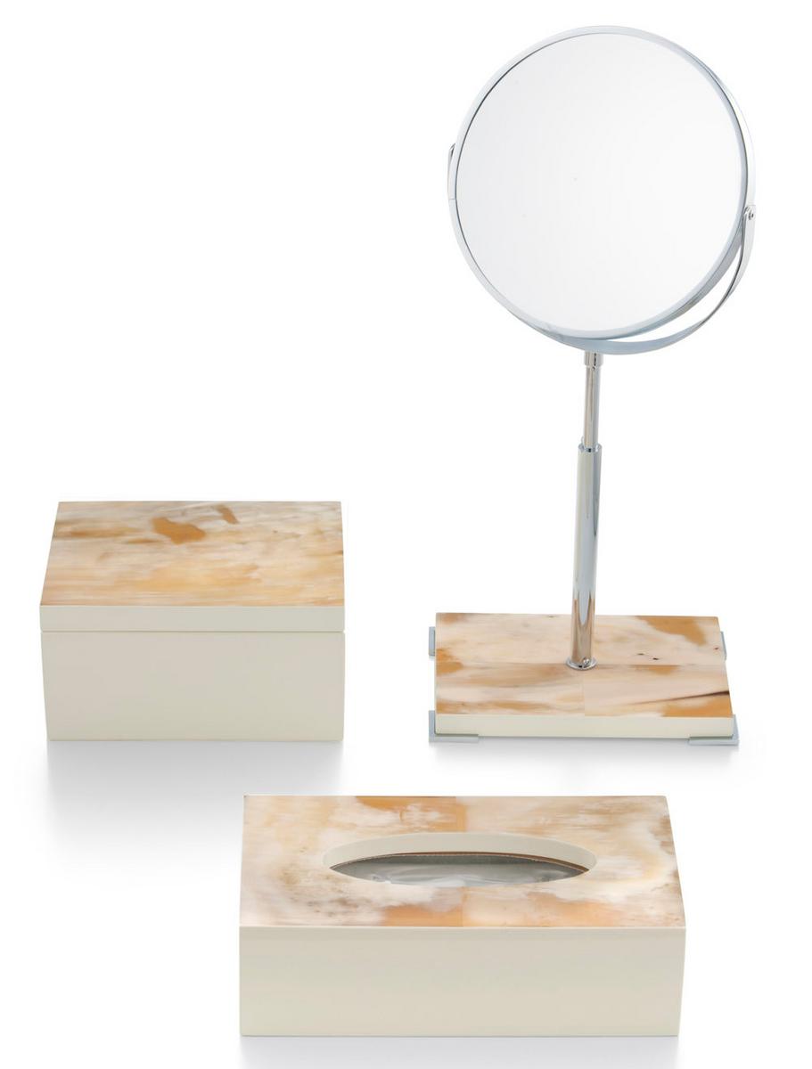 Arcahorn Horn & lacquer bathroom accessories, ivory