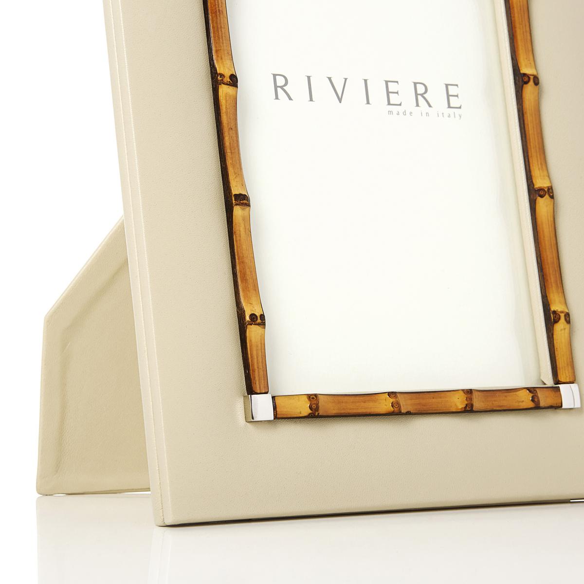 Riviere Bamboo leather frames, ivory artedona.