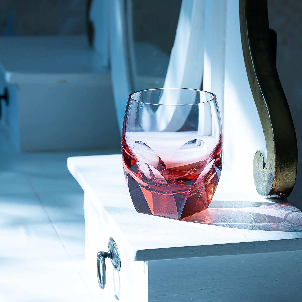 Moser Bar glasses, coloured artedona.