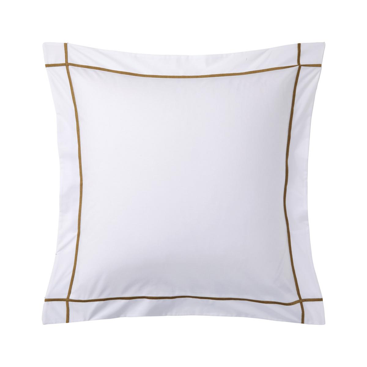 Yves Delorme Athena bed linen, bronze on white artedona.