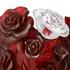 Daum Vase Rose Passion, H 35 cm, rot mit weißer Blüte - Bild3
