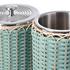Pigment Menton wine cooler and ice bucket, leather & rattan - Picture3