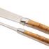 Forge de Laguiole Juniper wood carving knife and fork, satin finish
