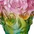 Daum Rose Passion vase, h 35 cm, green-rose - Picture3