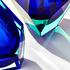 Moser Vasen Pear, beryl/blau - Bild3