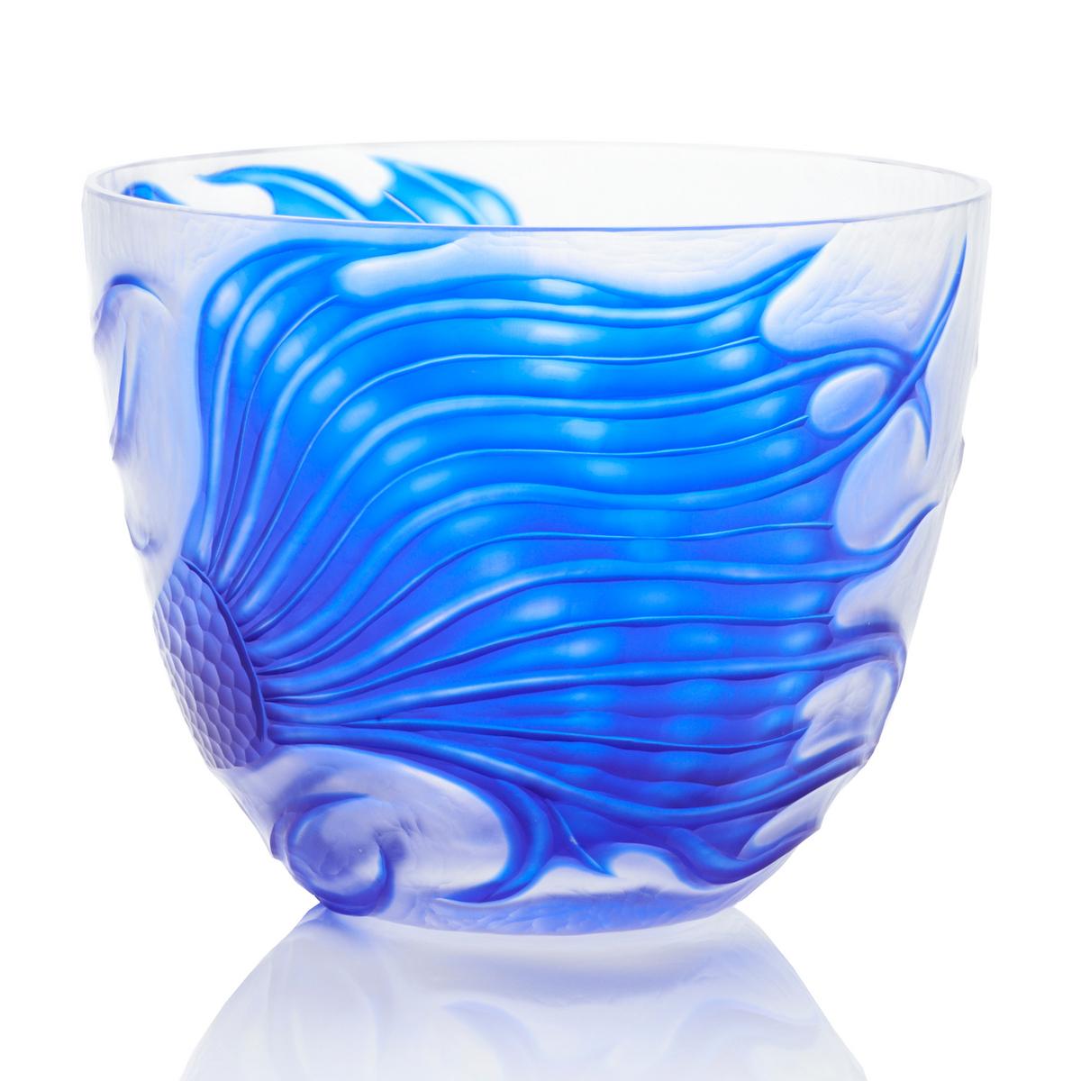 Rotter Glas Siamese Fighting Fish bowl, blue