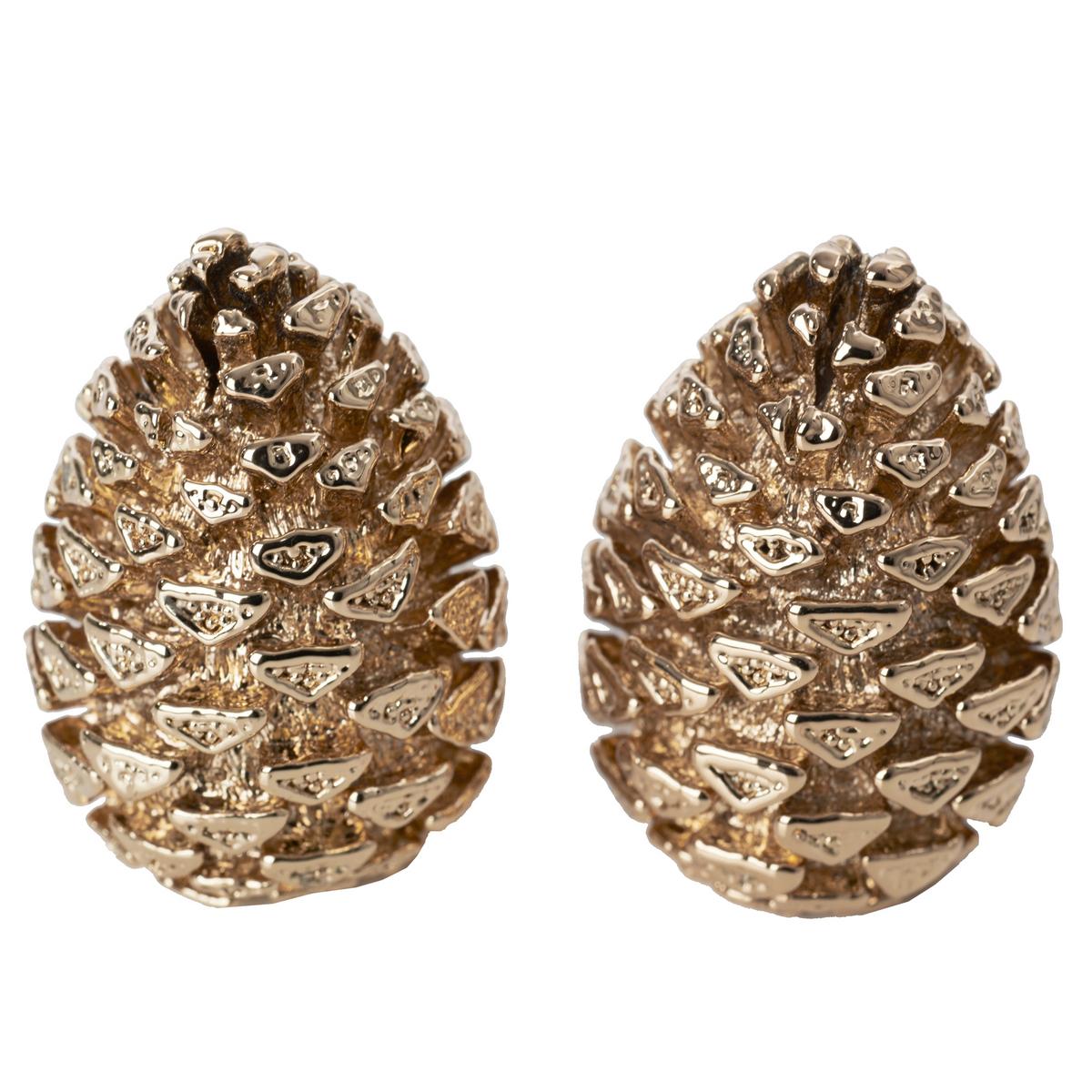 L'Objet Pinecone place card holders, set of 6, gold artedona.