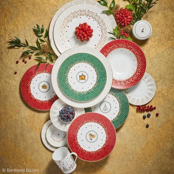 ベルナルド クリスマス柄　プレート約26センチ　３枚セット BERNARDAUD Bernardaud Noel | artedona.