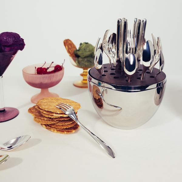 Christofle Mood Easy 24-piece silverplated cutlery set in egg case