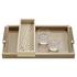 Riviere Lacquered trays with chrome/leather handles