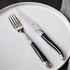 Forge de Laguiole 24-piece cutlery set with black horn handles: 6 x dinner spoons, dinner forks, dinner knives and coffee spoons - Picture4