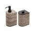 GioBagnara Nobble bathroom accessories, bronze & travertine titanium