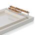 Riviere Lacquered trays in ivory with bamboo handles