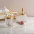 Cristal et Bronze Cristal Diamant Ciselé bathroom accessories, gold