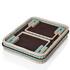 Pigment Reims bed tray, leather & rattan, mint