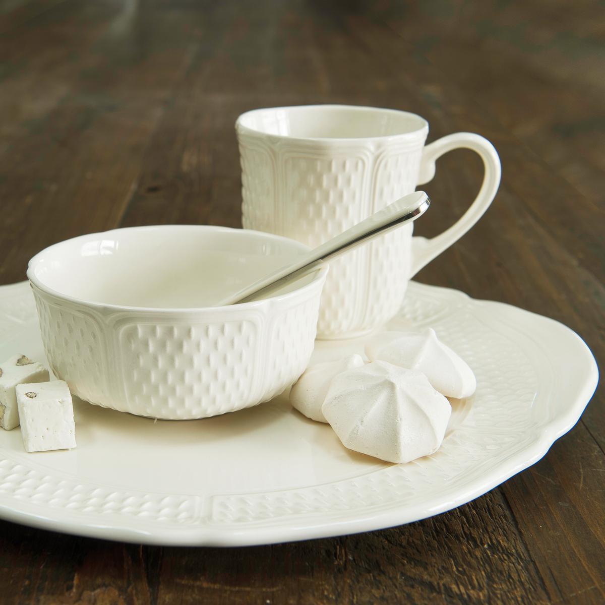 ジアン ポントシュー プレートGien Pont Aux Choux 大 Gien Pont Aux Choux White Dinnerware Collection & Matching
