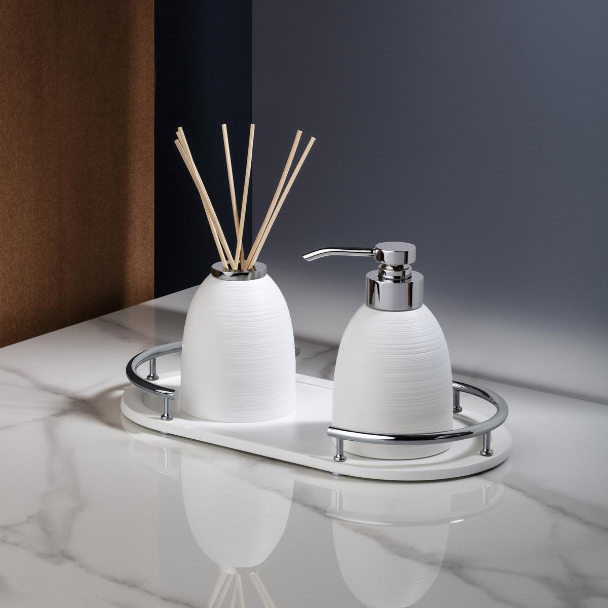 Cristal et Bronze Hémisphère bathroom accessories, chrome artedona.