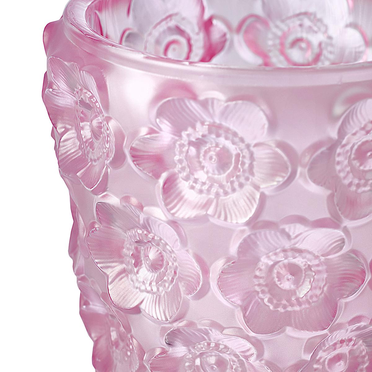 Lalique Anemones votive, pink | artedona.