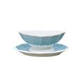 Nymphenburg Perl blau, Sauciere mit Unterteller