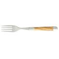 Forge de Laguiole Dinner fork with olive wood handle, satin finish