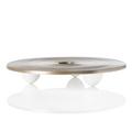 J.L Coquet Hémisphère Grey Metallic round sushi platter