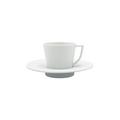 J.L Coquet Bolero White single espresso cup and saucer