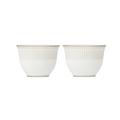 Christofle Malmaison Impériale Platinum espresso cups, set of 2