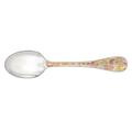 Christofle Jardin d'Eden dinner spoon, silverplated & partially gilded in two golds (yellow and pink)